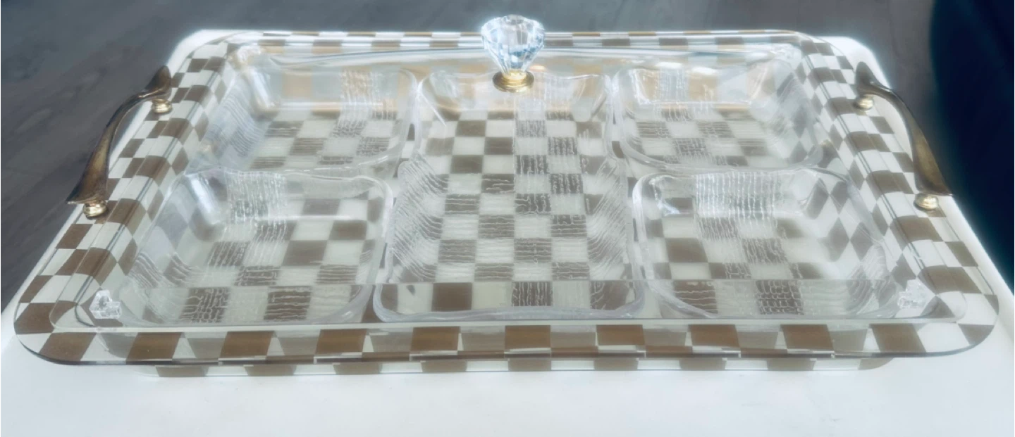 Decorative Serving Trays - Checkered and Glass - photo 5