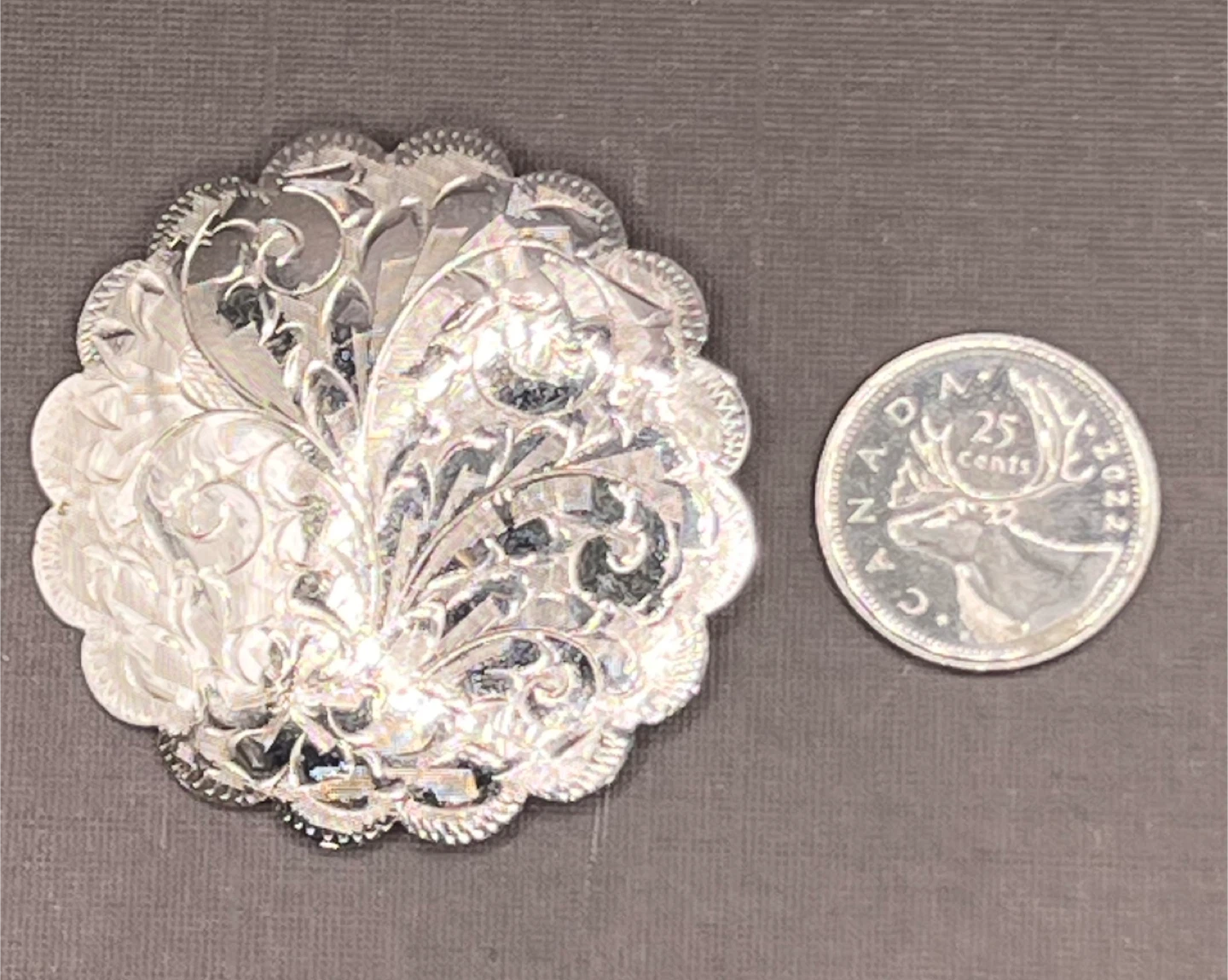 Vintage Sterling Silver Floral Brooch - photo 4