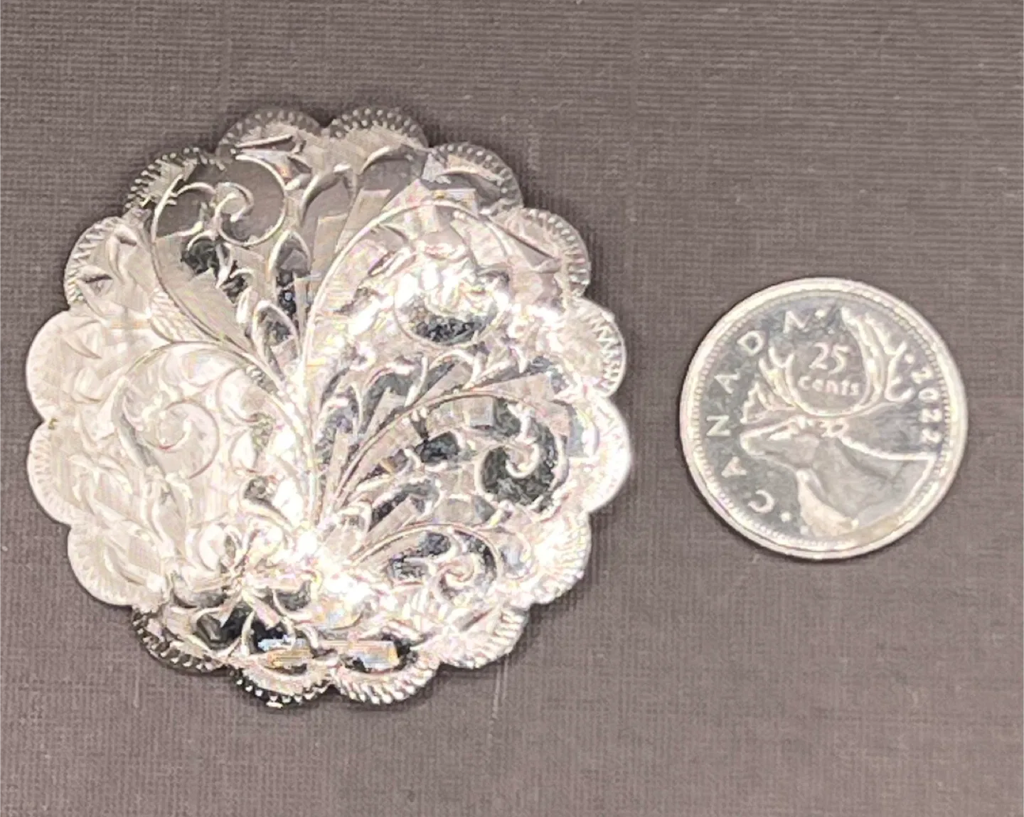 Vintage Sterling Silver Floral Brooch image indicator(4)