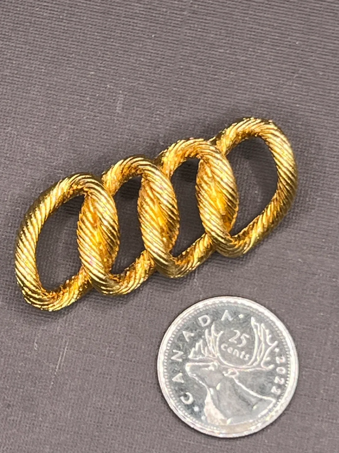 Vintage Monet Gold Tone Brooch Set image indicator(4)