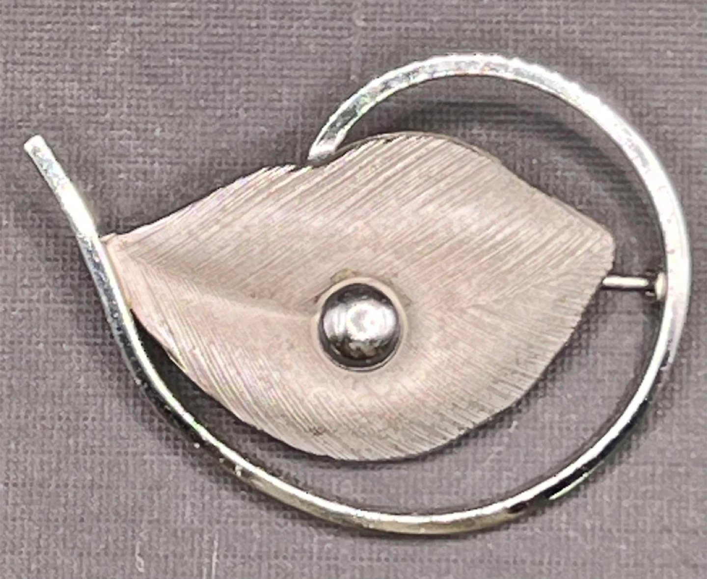 Vintage Bond Boyd Sterling Silver Leaf Brooch