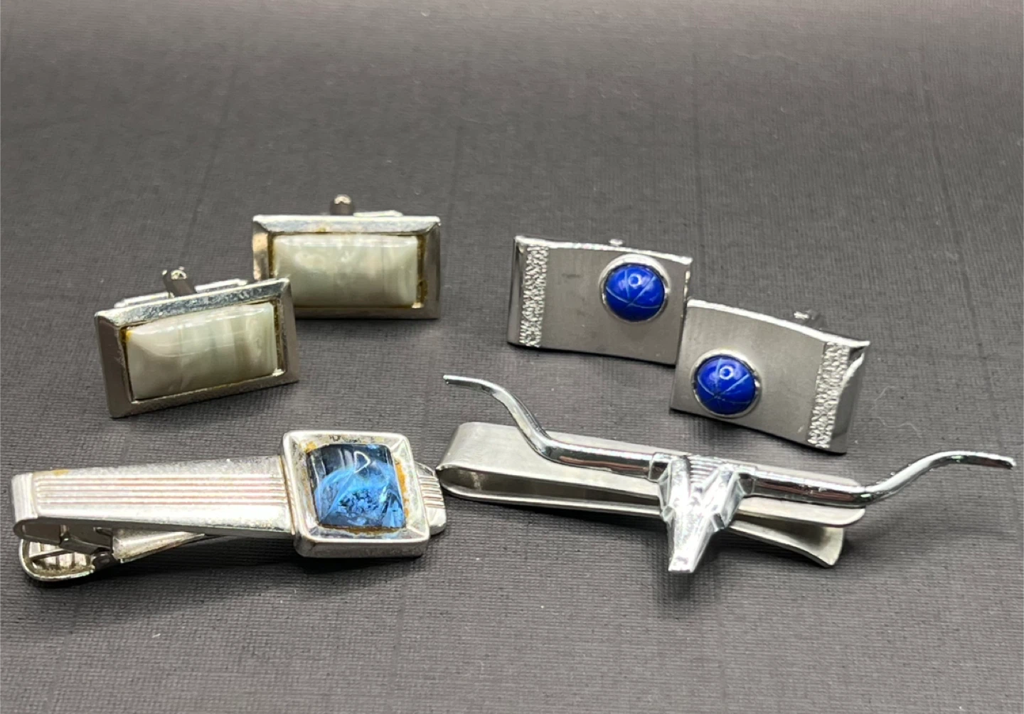 Vintage Tie Clip & Cufflink Set MCM Swank - photo 2