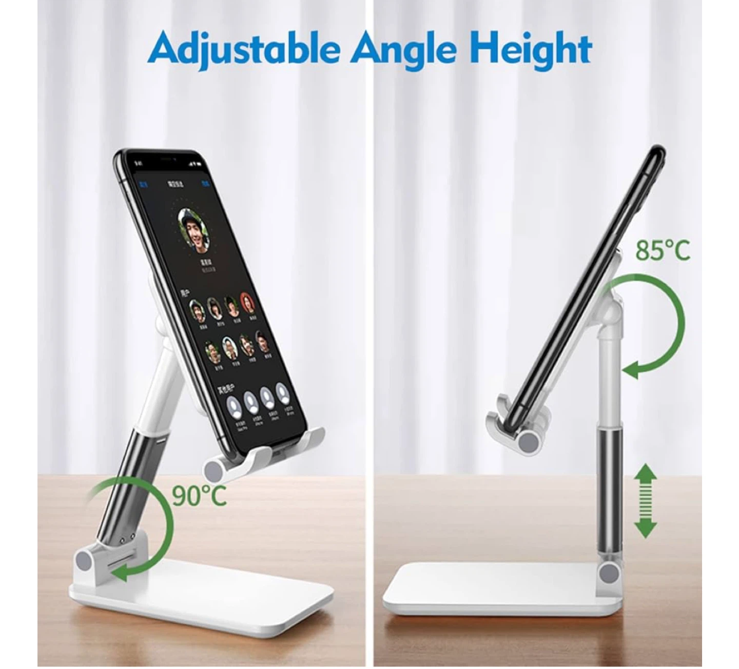 Folding Desktop Phone Stand - White - photo 3
