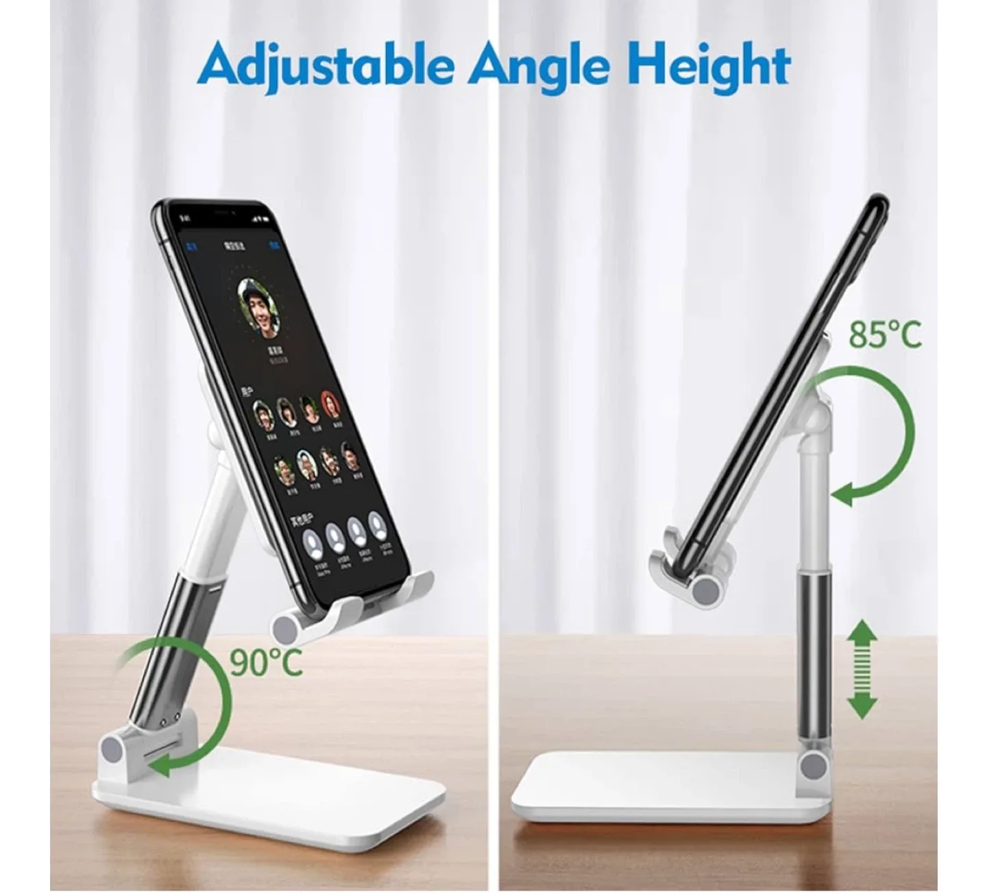Folding Desktop Phone Stand - White image indicator(3)