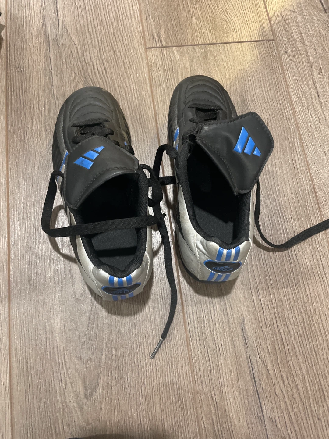 Adidas Black & Blue Soccer Shoes