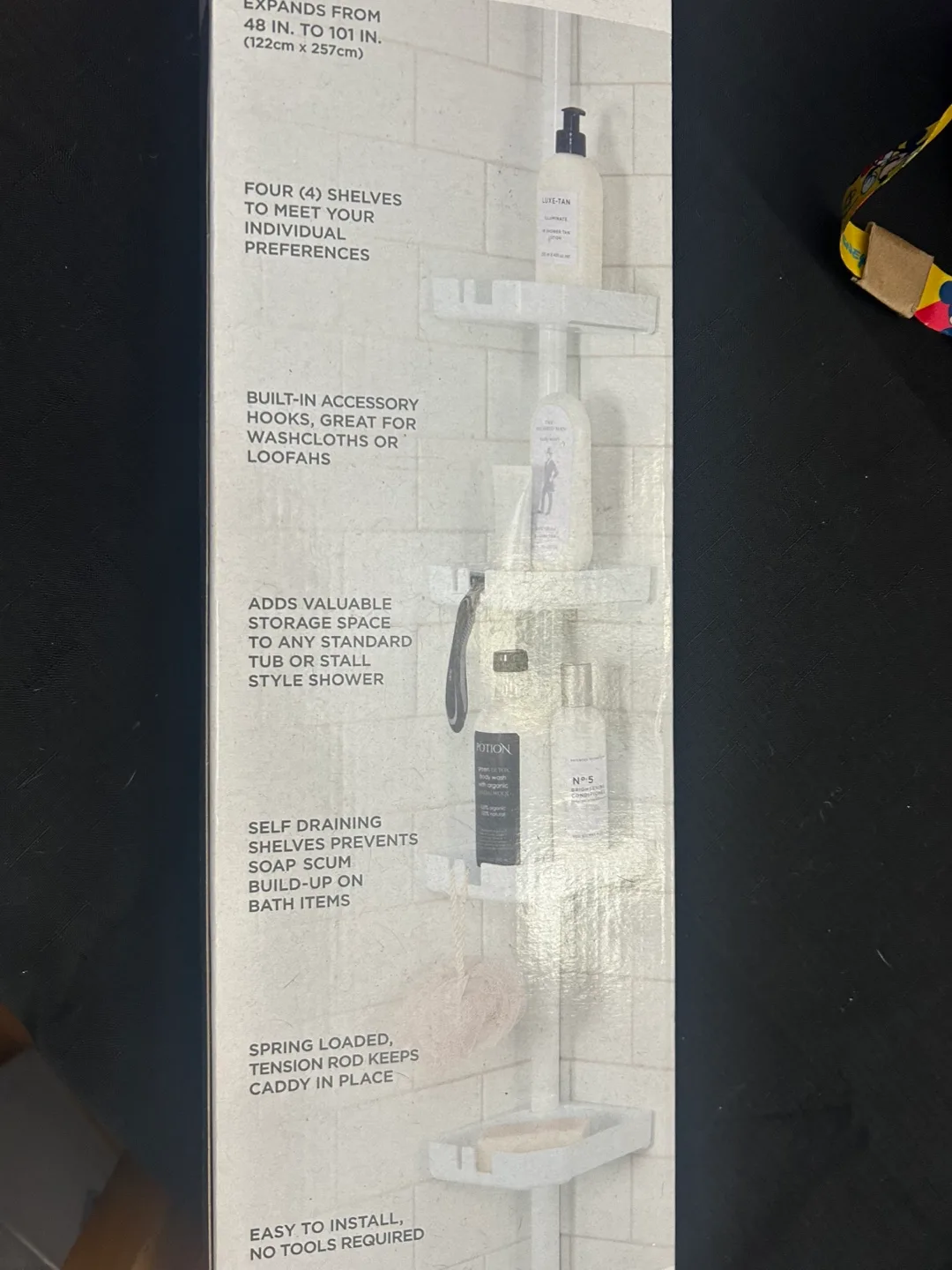 Bath Bliss 4-Tier Corner Shower Organizer - NEW