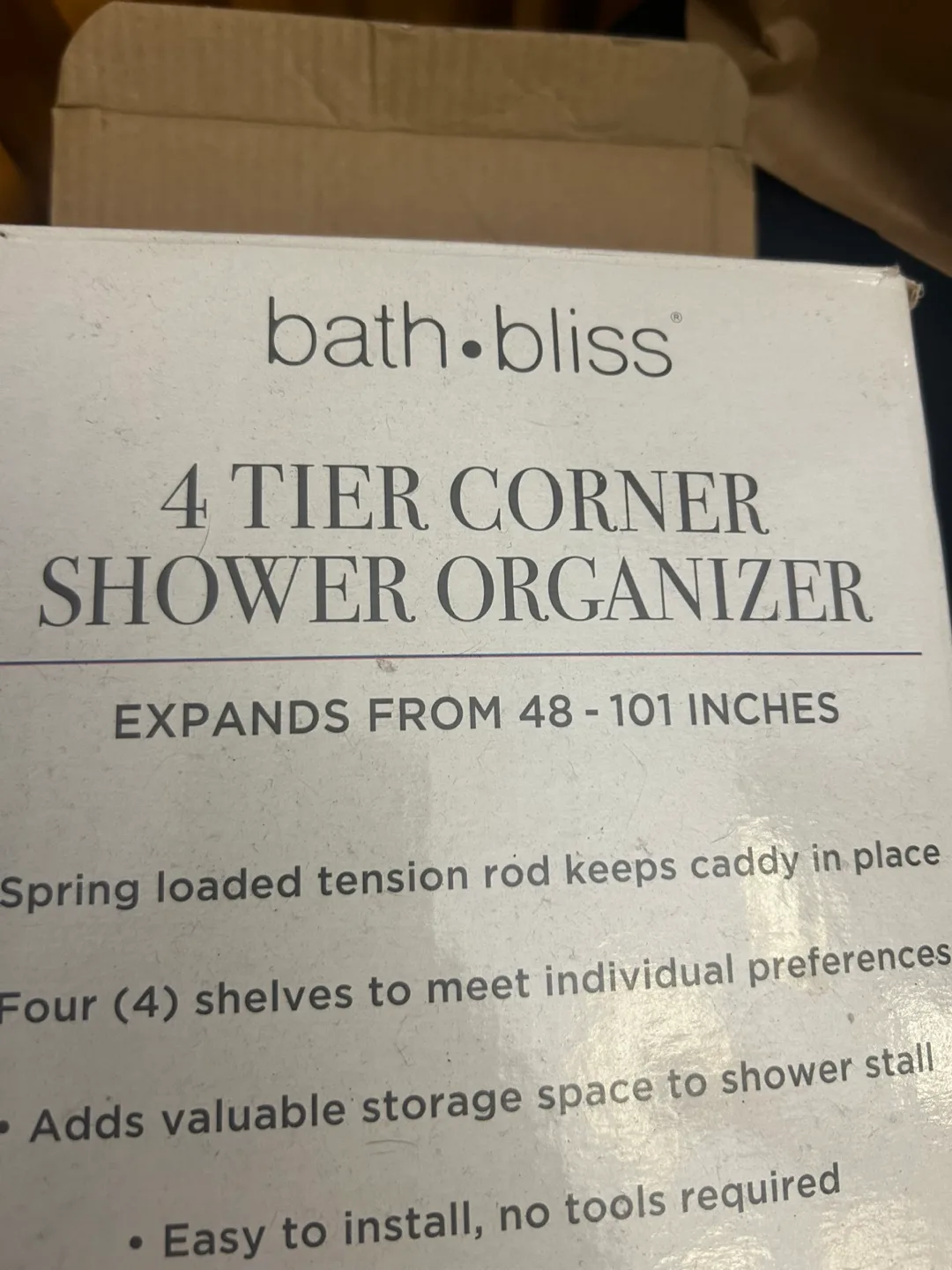 Bath Bliss 4-Tier Corner Shower Organizer - NEW image indicator(2)