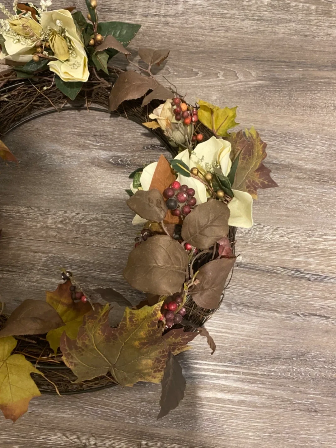 Fall Autumn Floral Door Wreath image indicator(2)