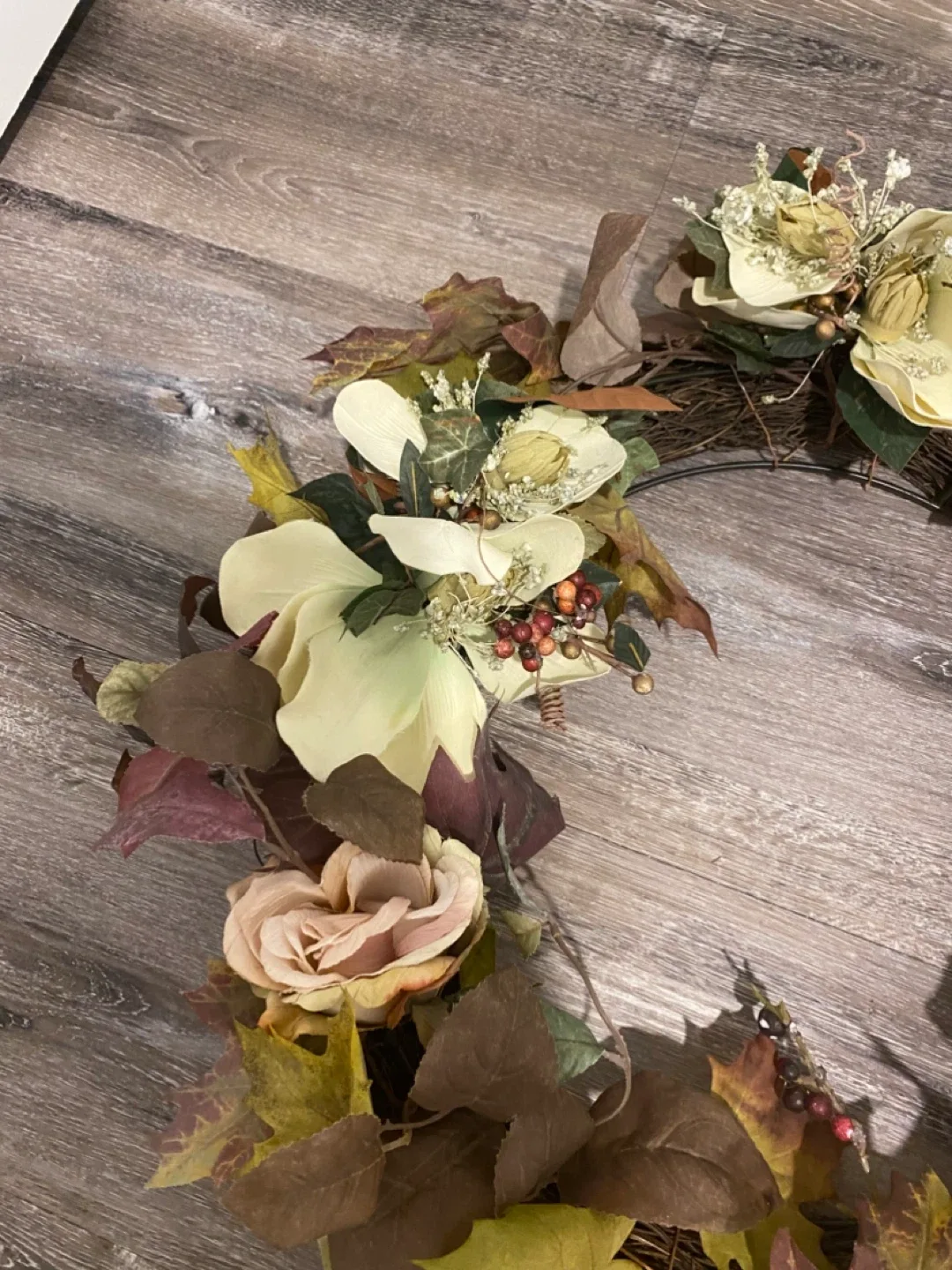 Fall Autumn Floral Door Wreath image indicator(3)