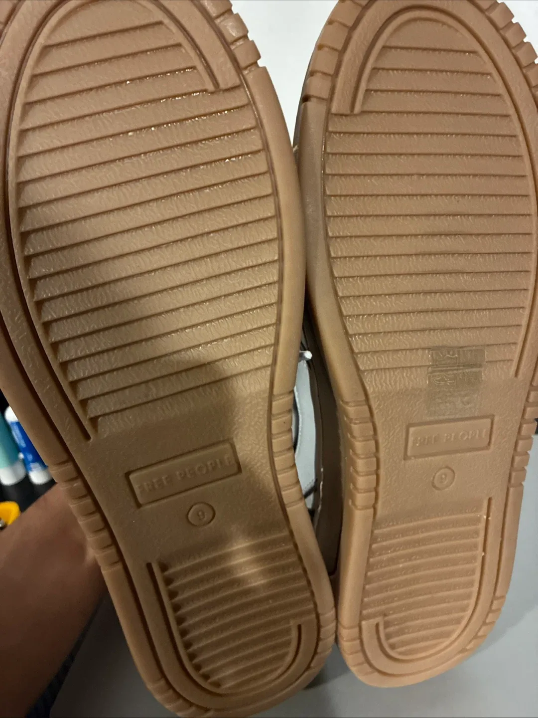 Free People Grey & White Sneakers - Size 9 image indicator(2)