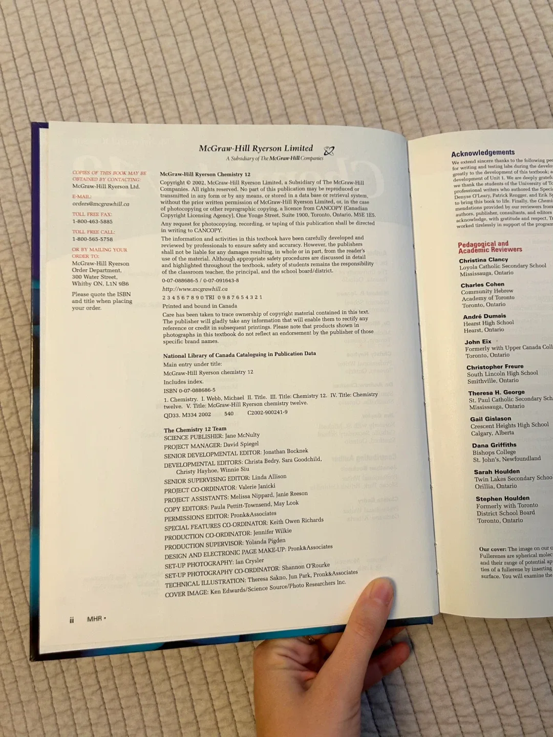 Chemistry 12 Textbook by McGraw-Hill Ryerson image indicator(2)