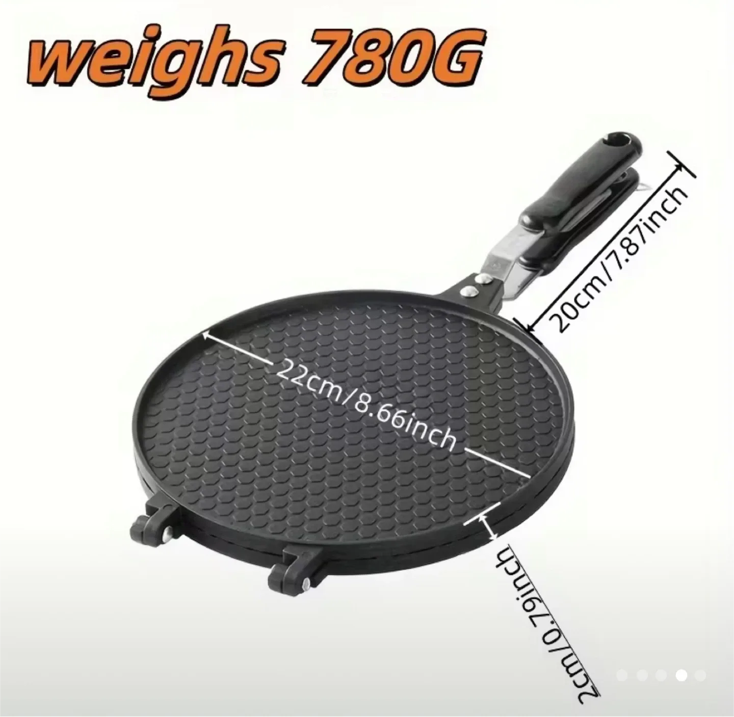 Non-Stick Waffle & Egg Roll Maker Pan image indicator(3)
