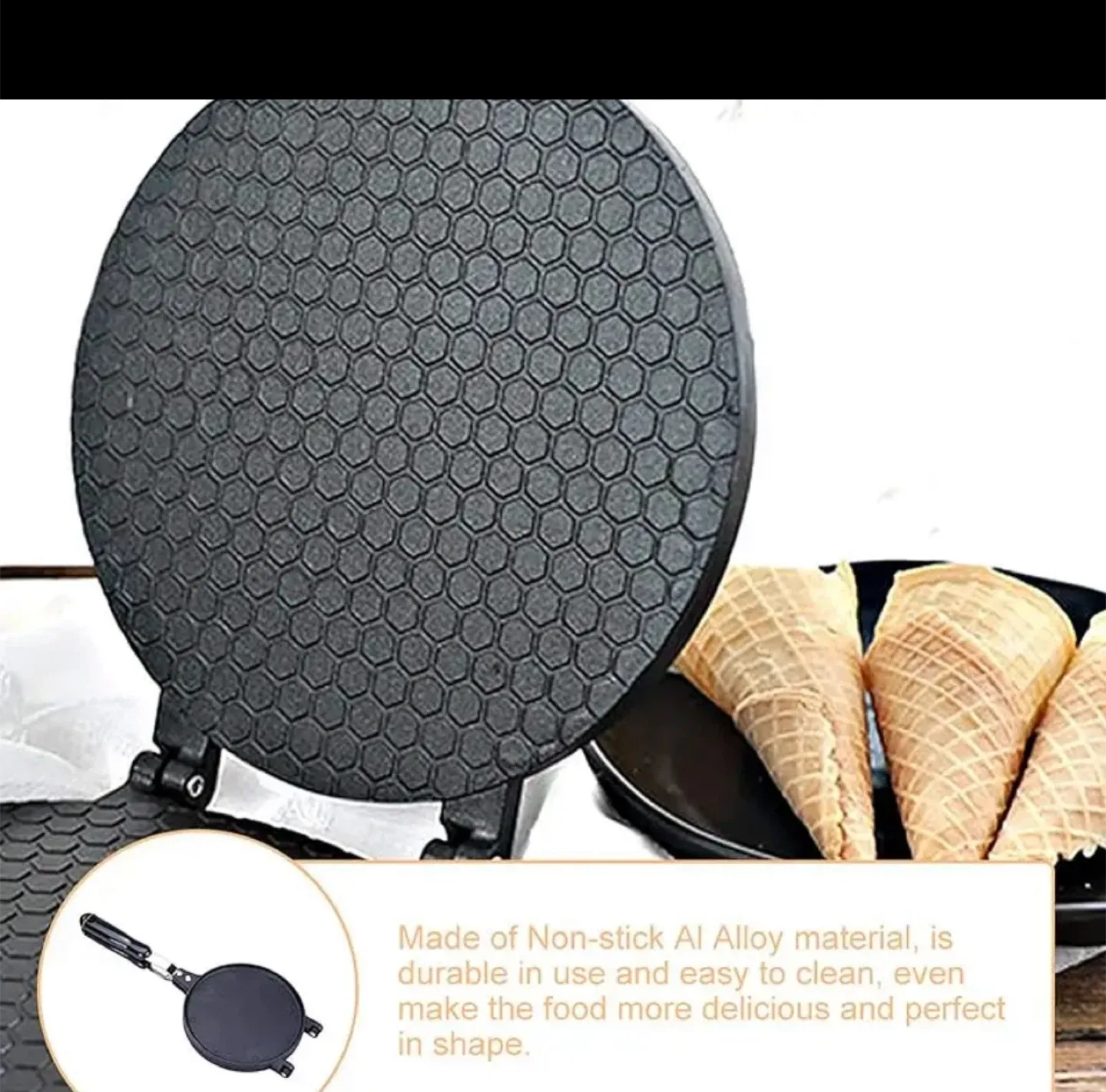 Non-Stick Waffle & Egg Roll Maker Pan image indicator(4)