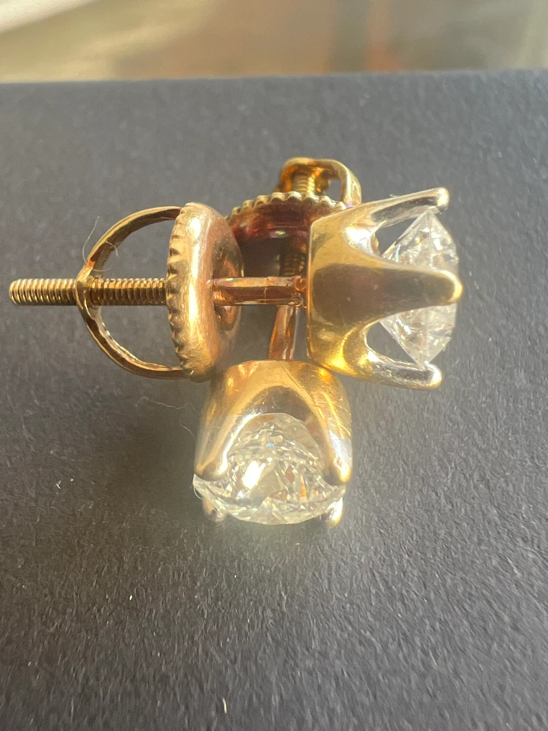 14k Gold Diamond Earrings, 1.00ct Total Weight - photo 3