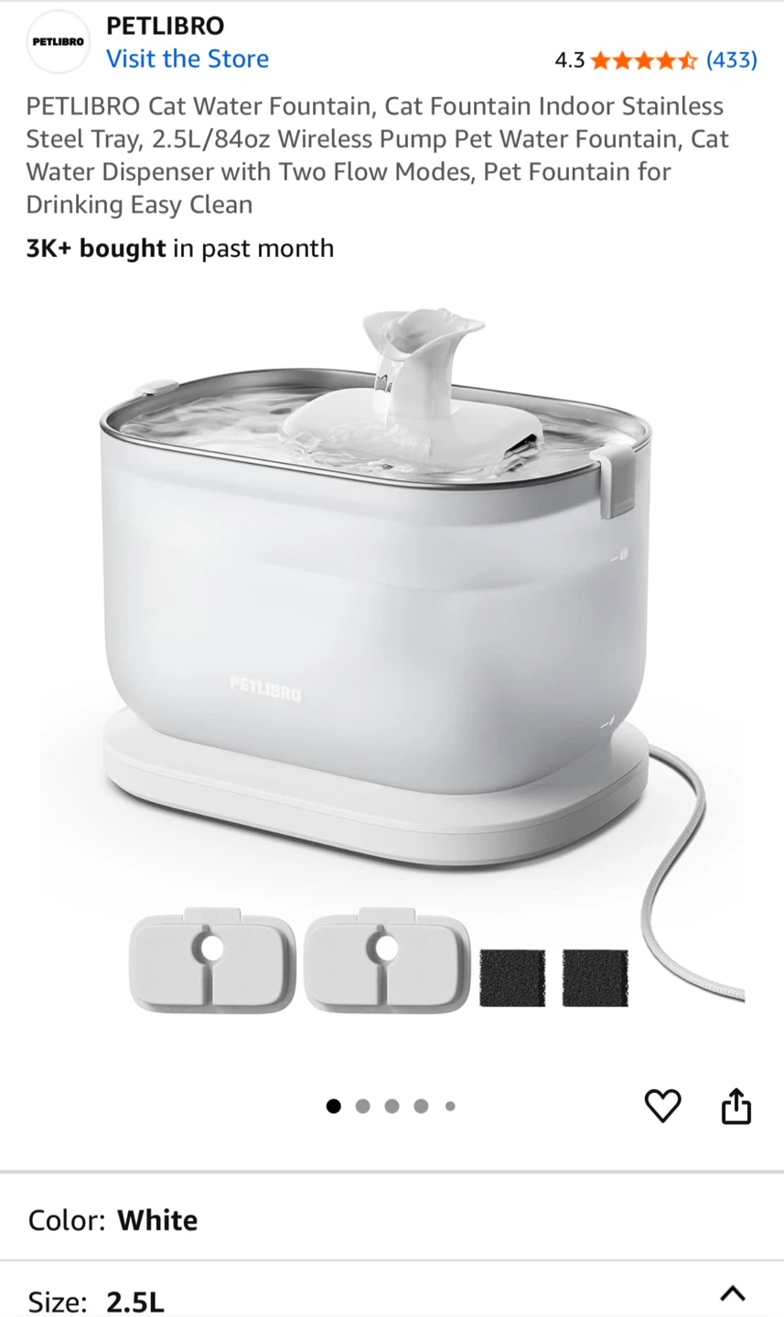 PETLIBRO Cat Water Fountain 2.5L