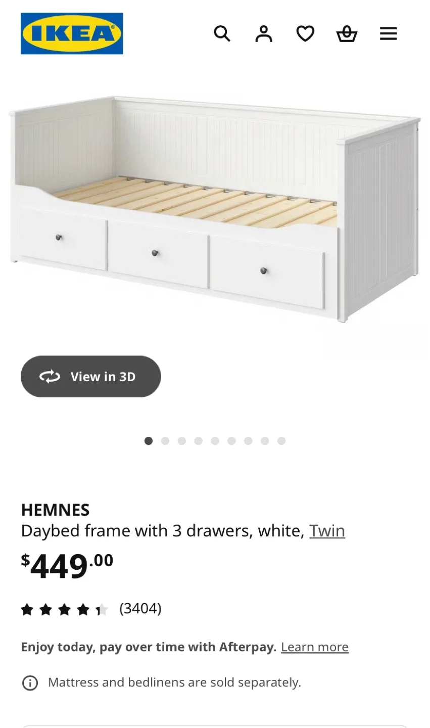 IKEA Hemnes Daybed with 3 one mattress image indicator(4)