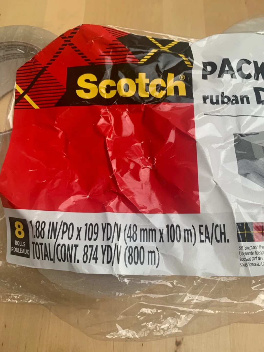 Scotch Packaging Tape  5 Rolls - New thumbnail