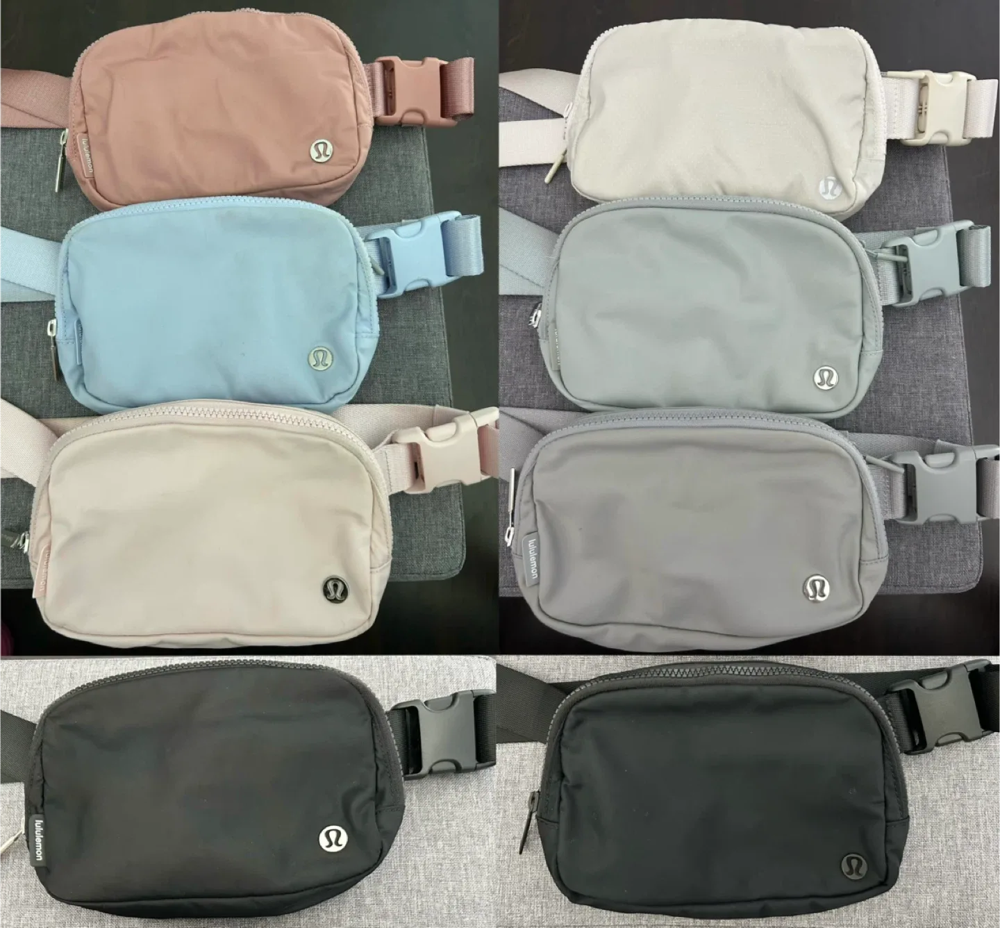 lululemon off-white/blue/green/pink/grey/black belt bag 1L thumbnail