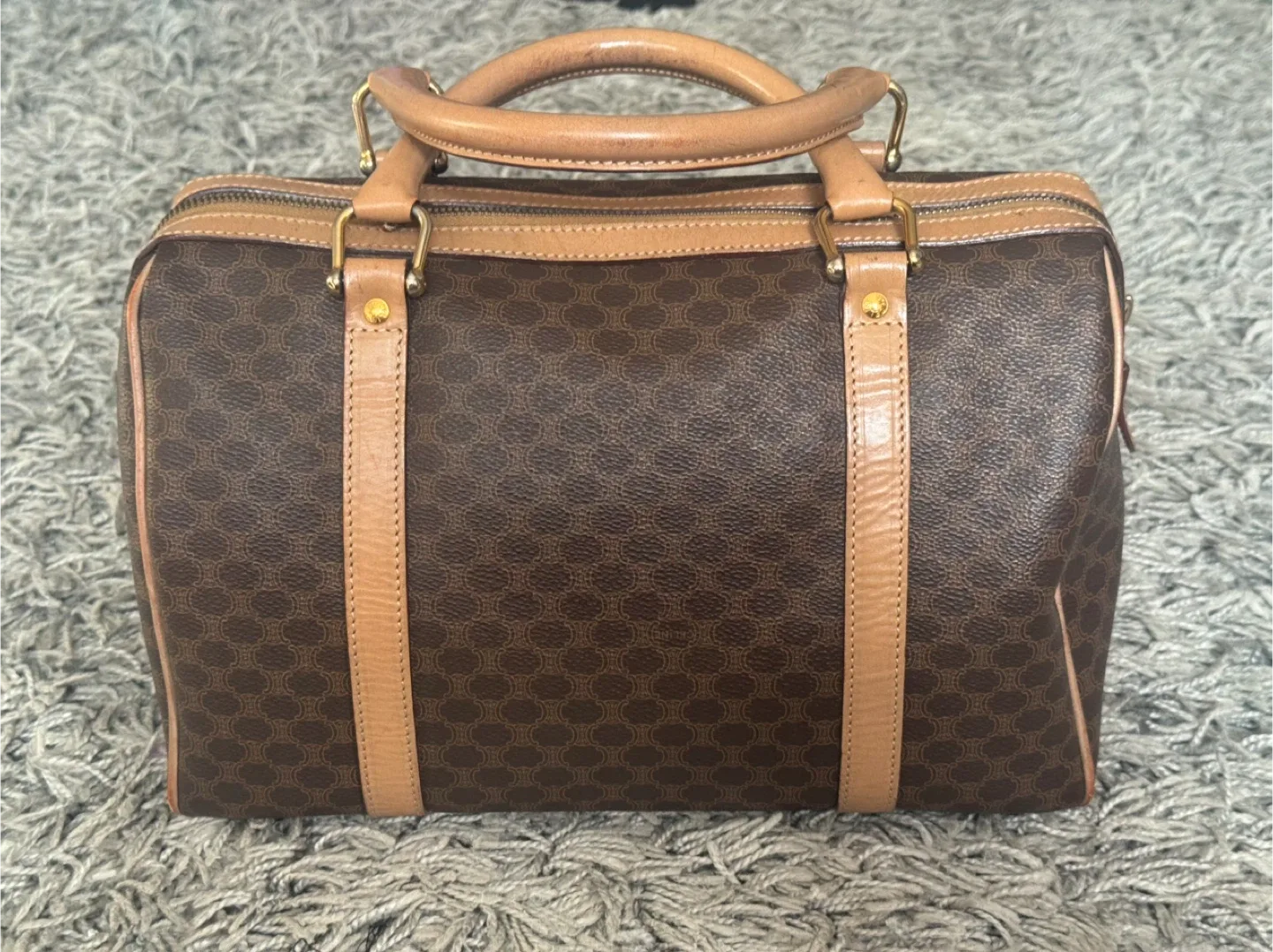 Celine  Brown macadam Boston bag 32cm image indicator(4)