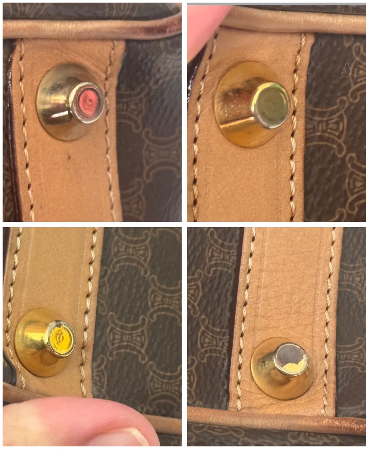 Celine  Brown macadam Boston bag 32cm image indicator(7)