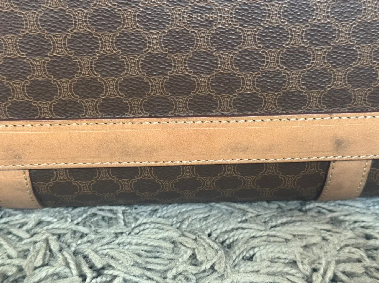 Celine  Brown macadam Boston bag 32cm image indicator(6)