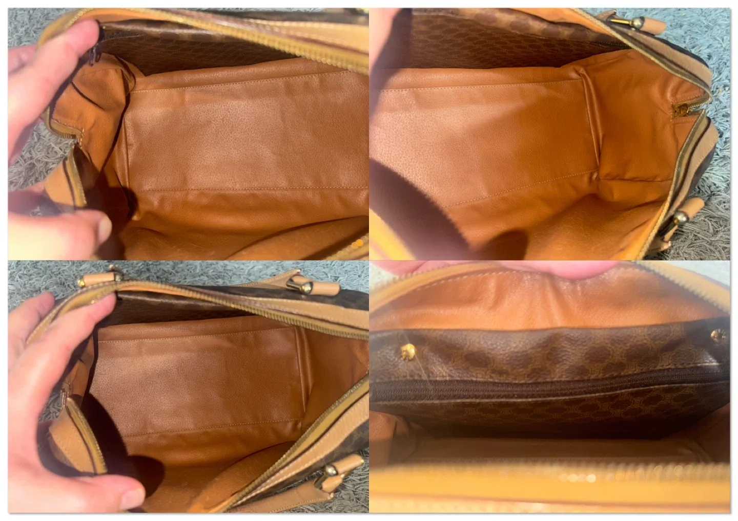 Celine  Brown macadam Boston bag 32cm image indicator(10)