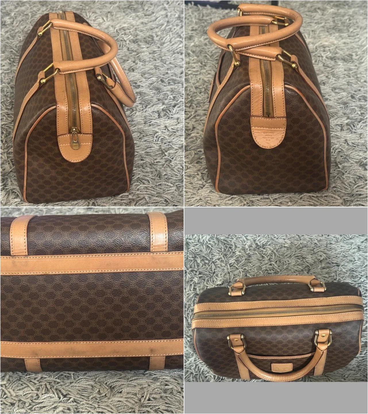 Celine  Brown macadam Boston bag 32cm image indicator(9)