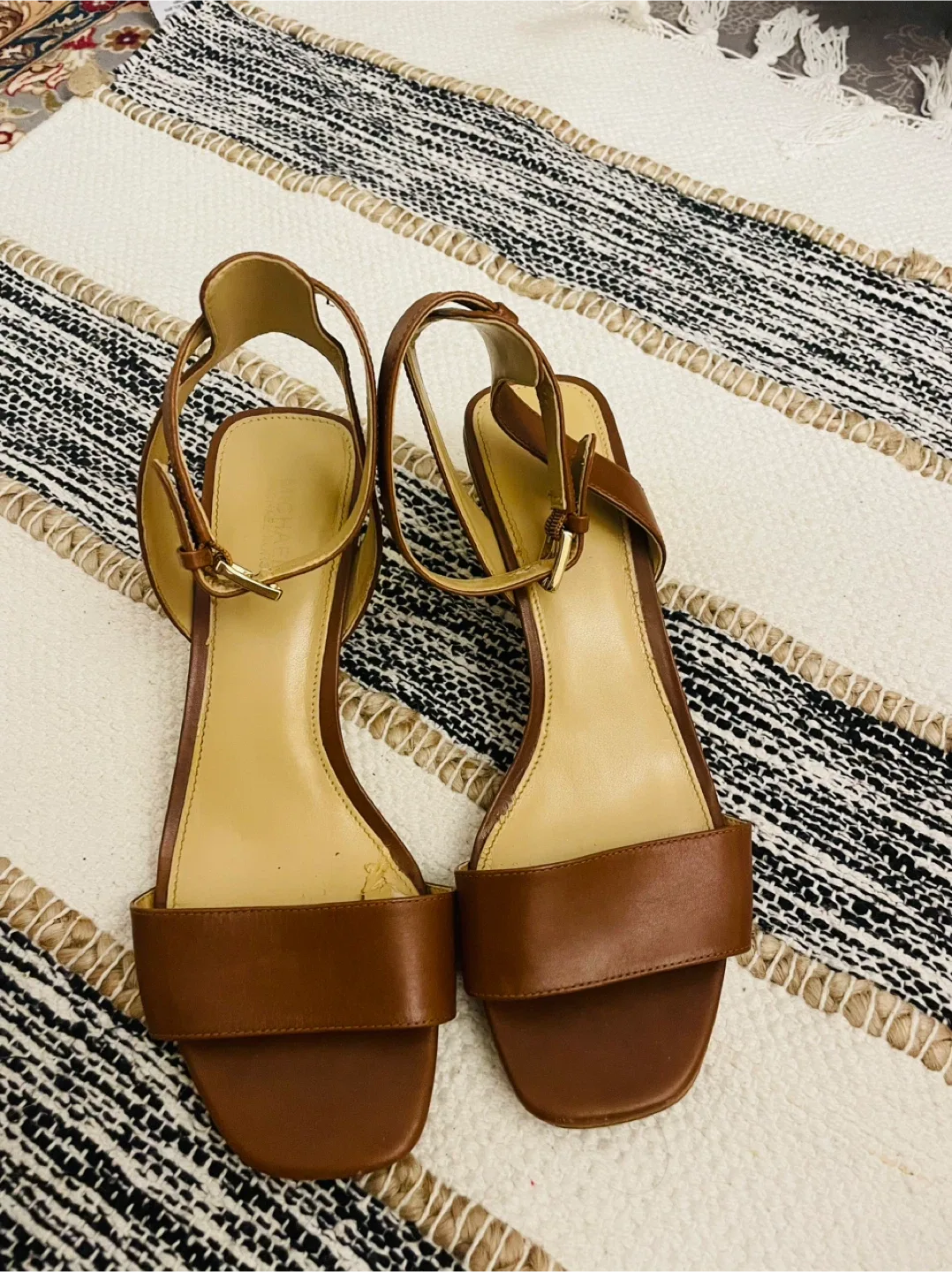 Michael Kors Brown Leather Heeled Sandals - Size 7 image indicator(3)