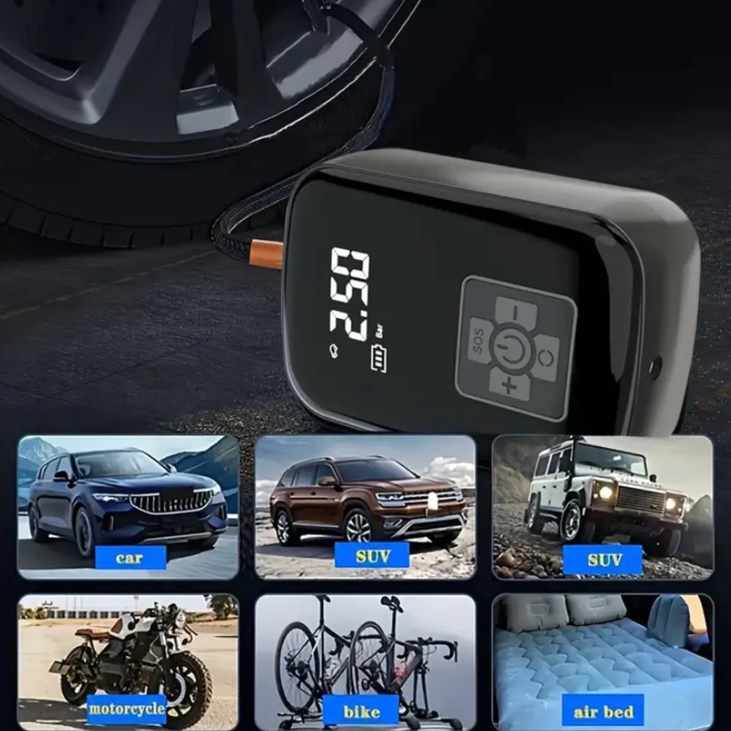 Portable Digital Tire Inflator - New image indicator(9)