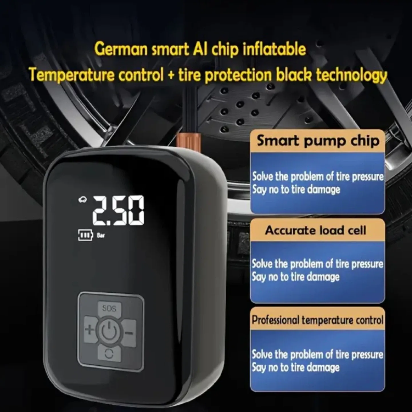 Portable Digital Tire Inflator - New image indicator(7)