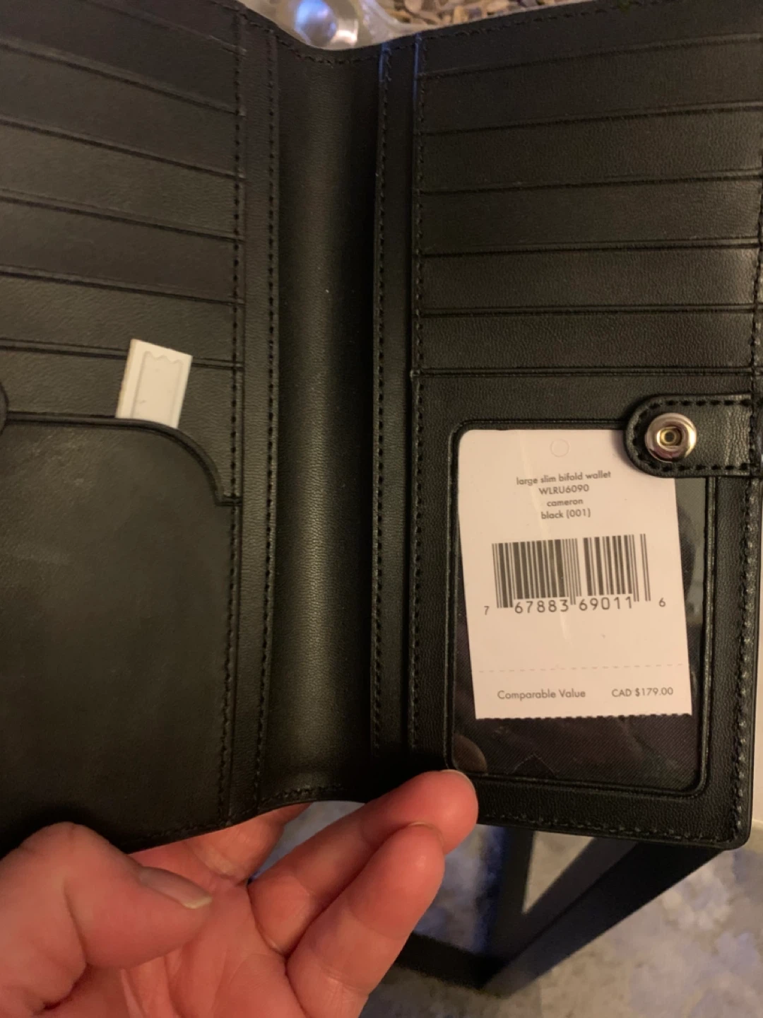 Kate Spade Large Slim Bifold Wallet - Black - photo 2
