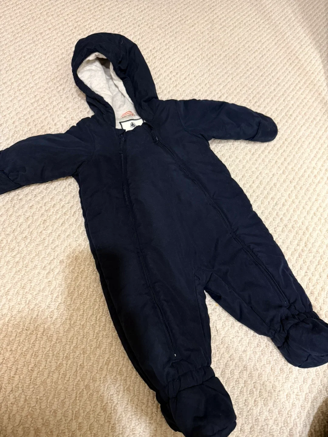 Petit Bateau 12m Navy Blue Snowsuit image indicator(2)