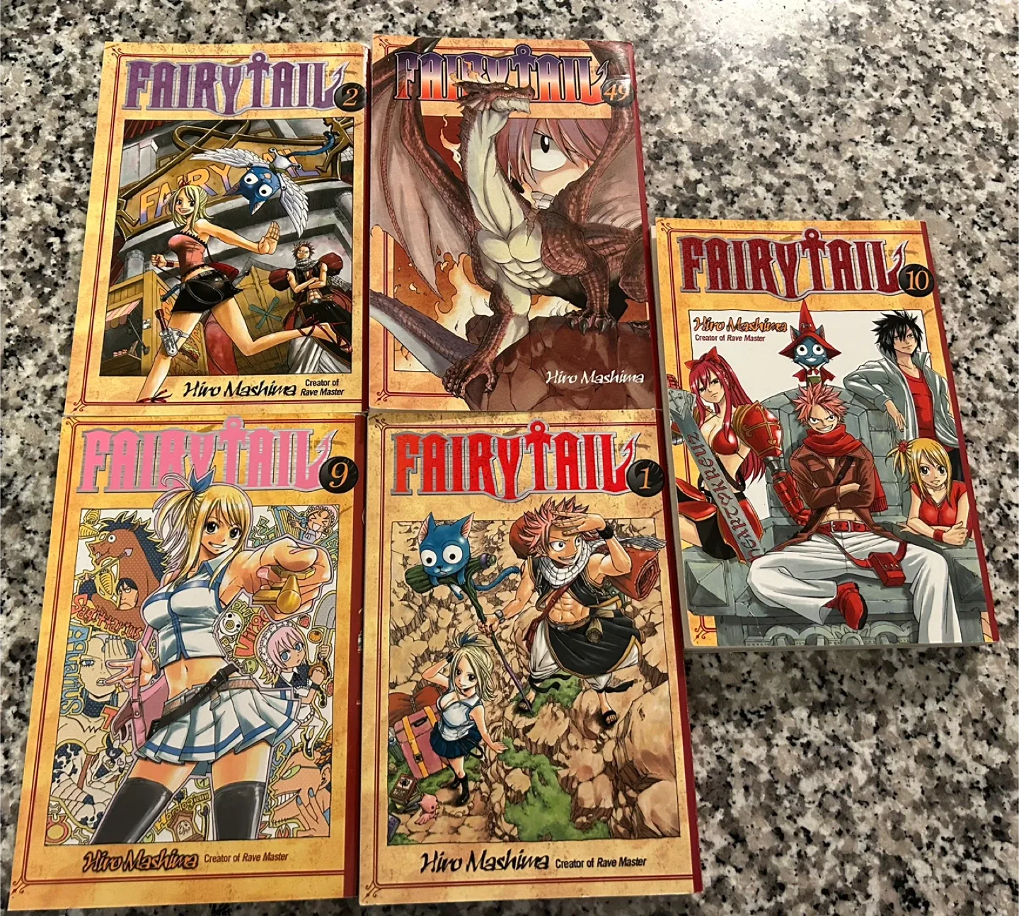 Fairy Tail Manga Volumes 1, 2, 9, 10, 35, 38, 46, 47, 48, 50, 51 image indicator(3)