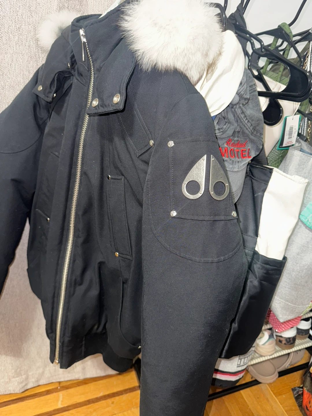 Moose Knuckles Down Filled Bomber Jacket - Size S - photo 2