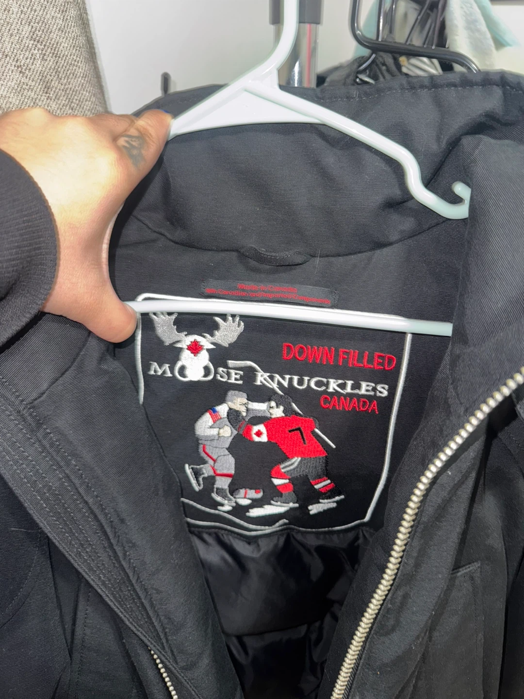 Moose Knuckles Down Filled Bomber Jacket - Size S - photo 4