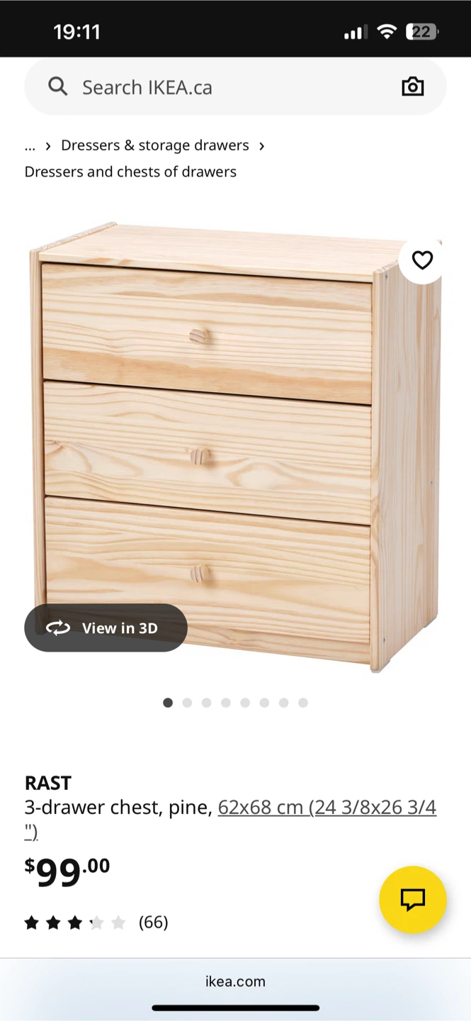 IKEA RAST 3-Drawer Chest, Pine - photo 4