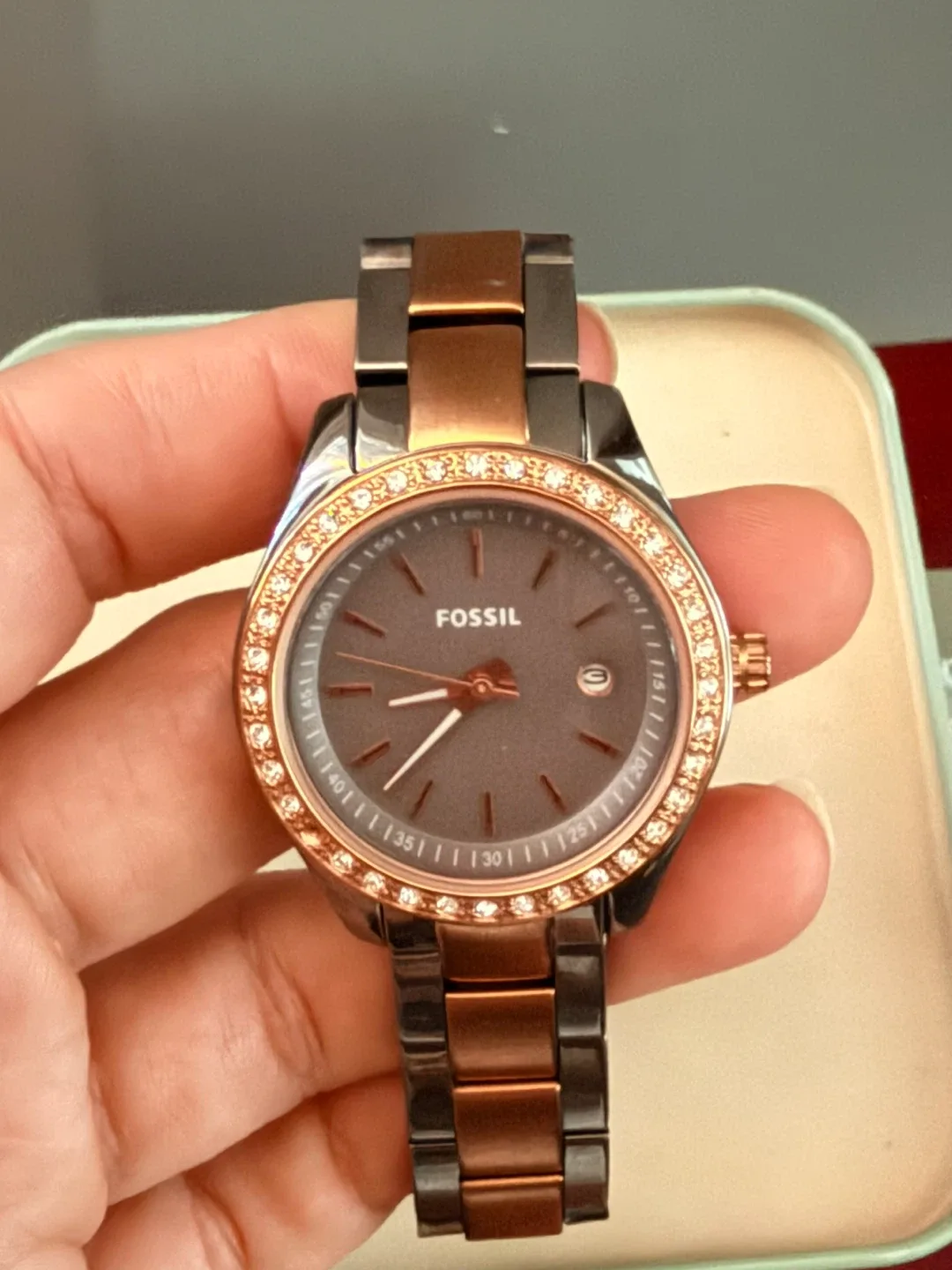 Fossil Women's Watch  pewter Rosegold SBT-1177 image indicator(2)