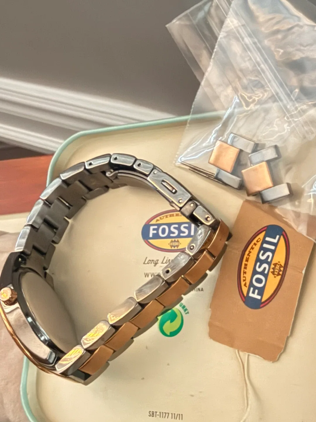 Fossil Women's Watch  pewter Rosegold SBT-1177 image indicator(3)