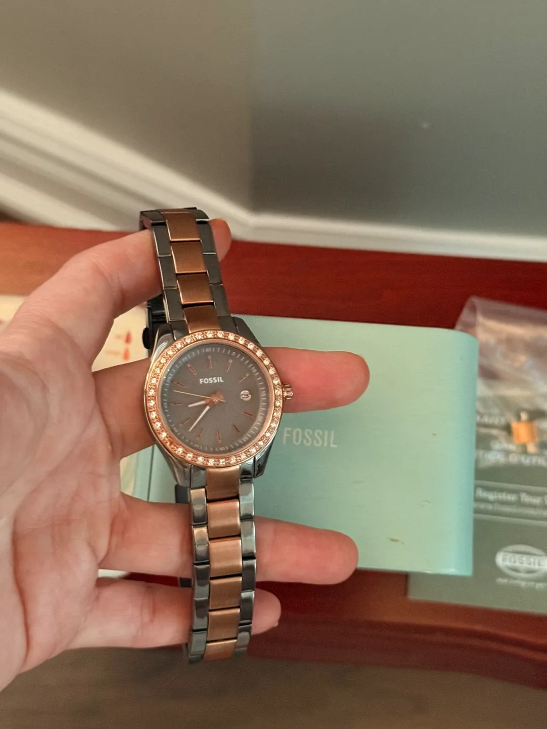 Fossil Women's Watch  pewter Rosegold SBT-1177 image indicator(7)