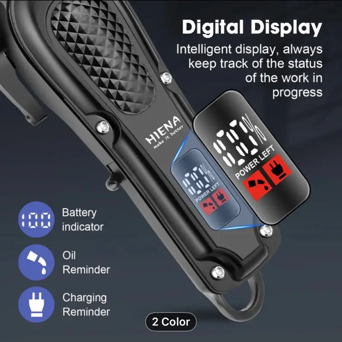 HIENA 2pcs/ 1pc Men's Hair Clipper Set image indicator(7)