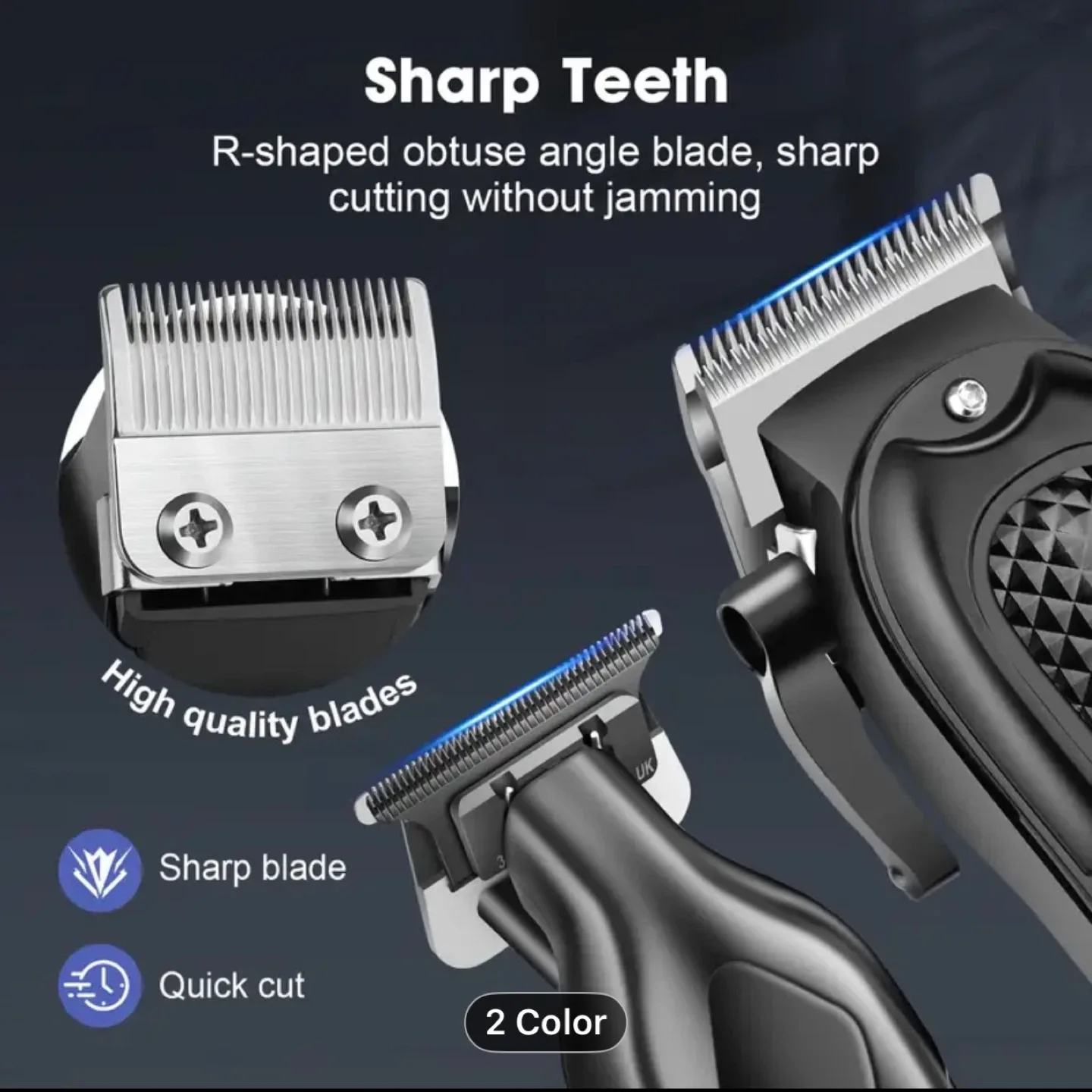 HIENA 2pcs/ 1pc Men's Hair Clipper Set image indicator(3)