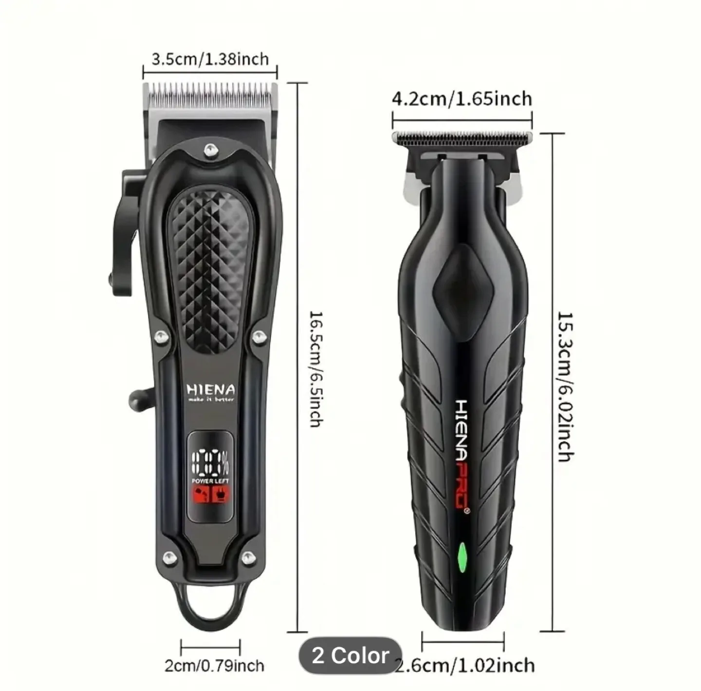 HIENA 2pcs/ 1pc Men's Hair Clipper Set image indicator(2)