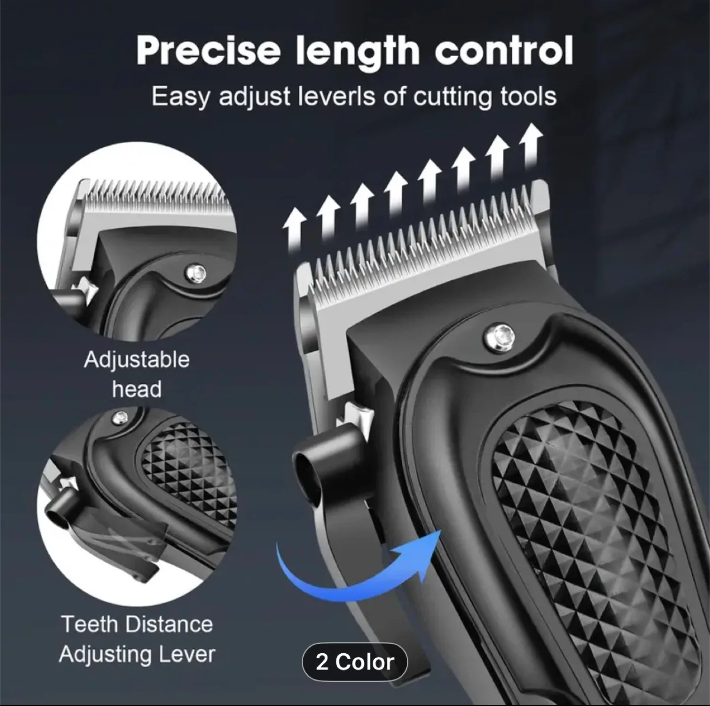 HIENA 2pcs/ 1pc Men's Hair Clipper Set image indicator(4)