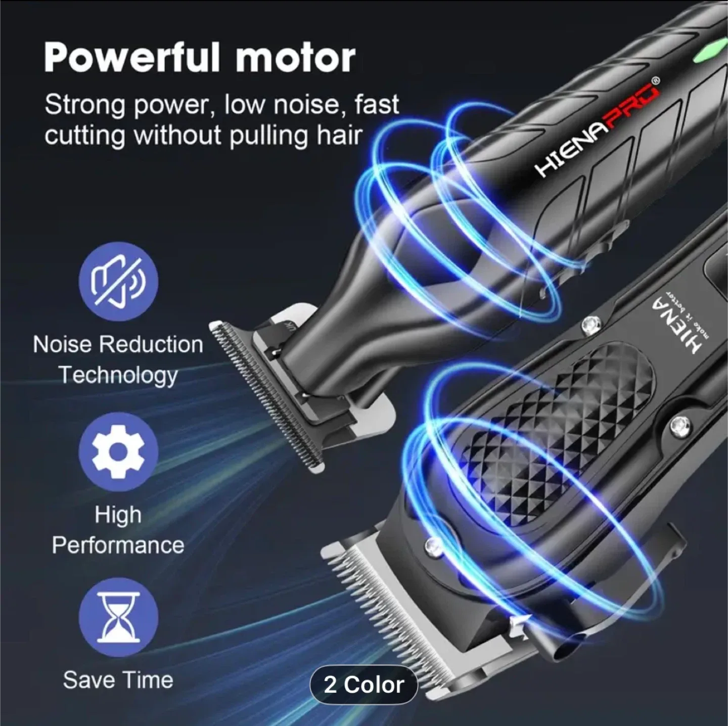 HIENA 2pcs/ 1pc Men's Hair Clipper Set image indicator(5)