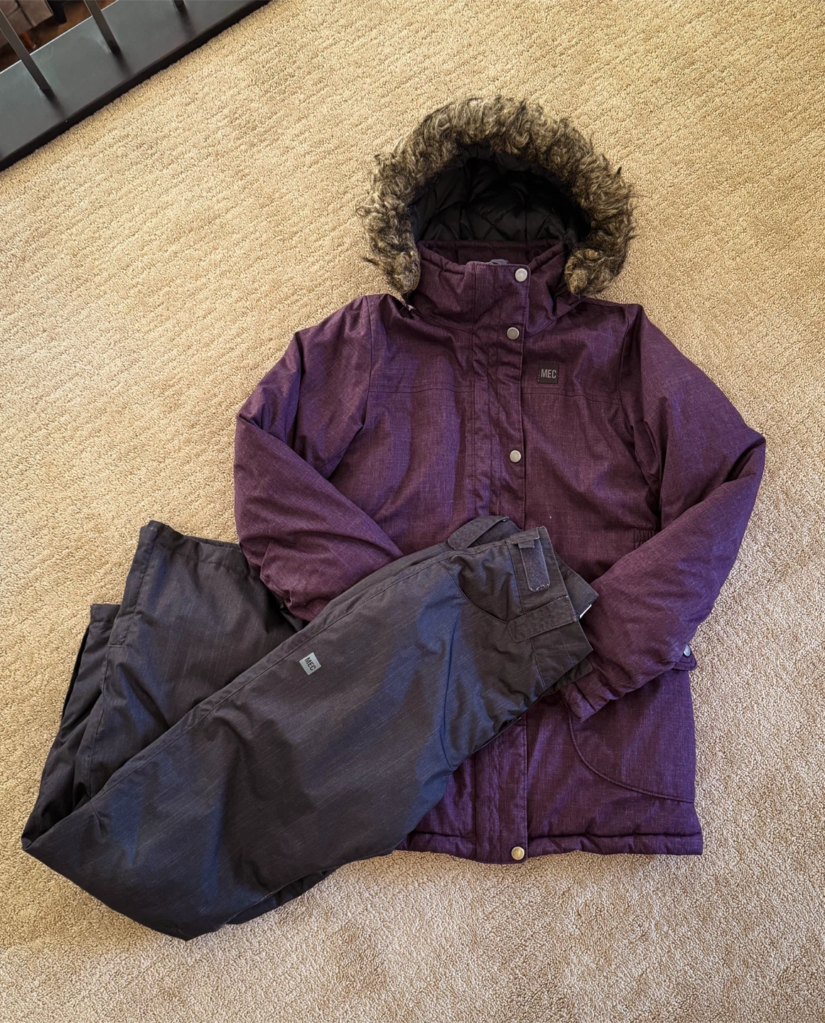 MEC Purple Snowsuit Set
