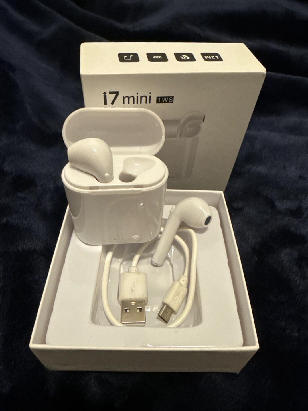 i7 mini TWS Wireless Earbuds - White - photo 2
