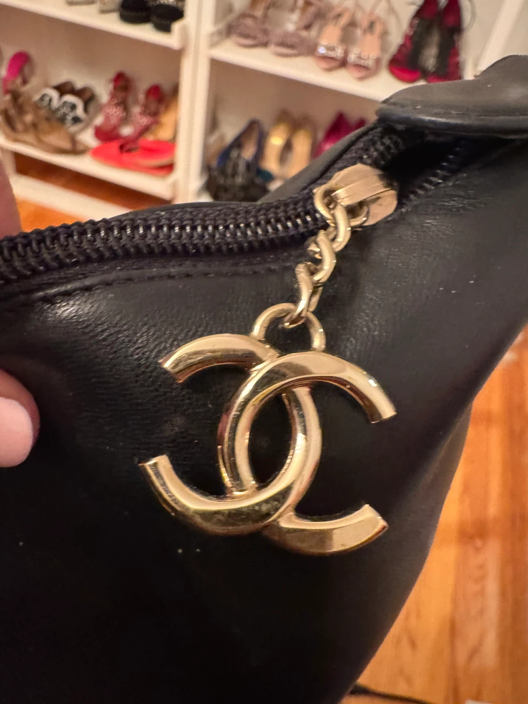 Chanel Black Leather Hobo Bag - photo 2