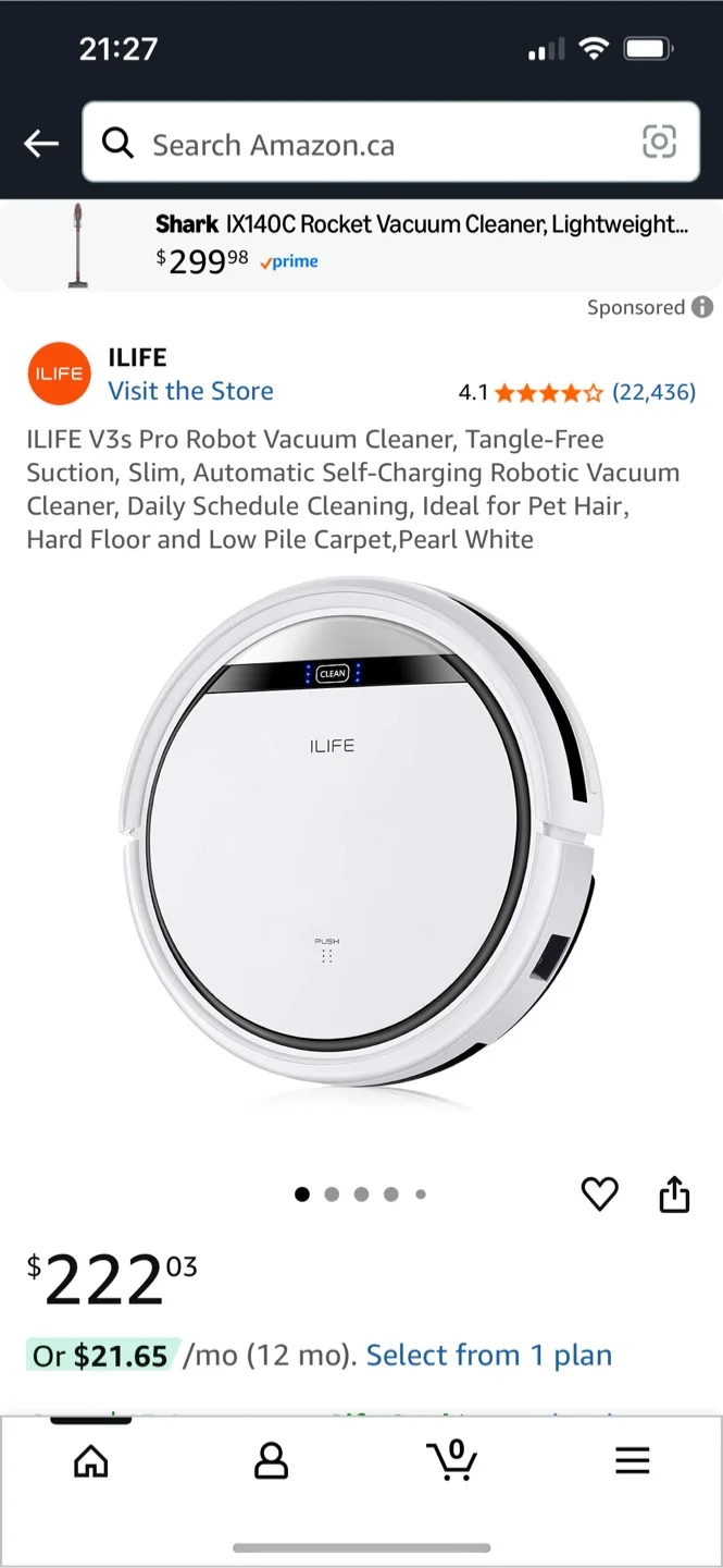iLife V3s Pro Robot Vacuum Cleaner thumbnail