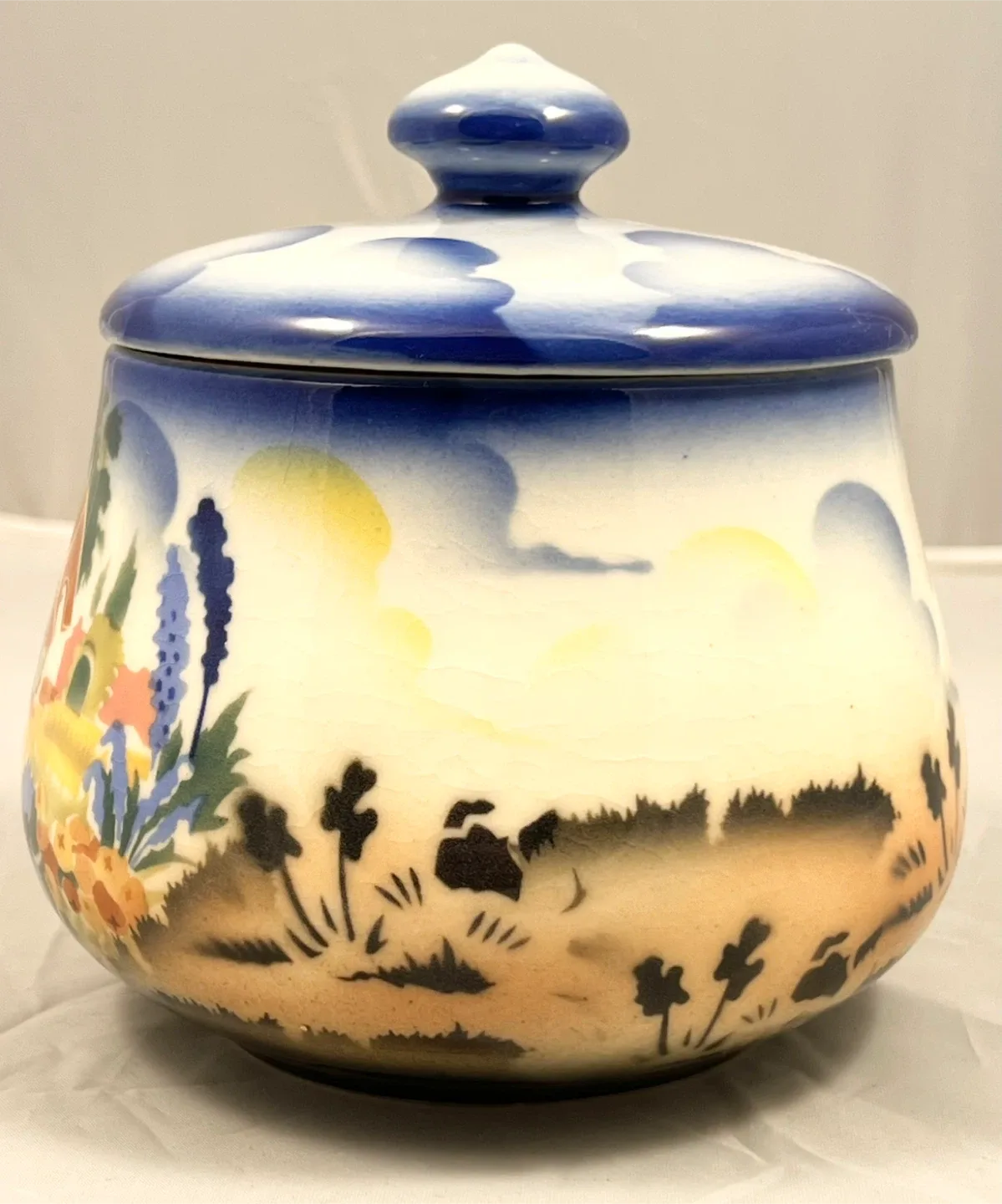 Art deco biscuit barrel amazing condition image indicator(2)