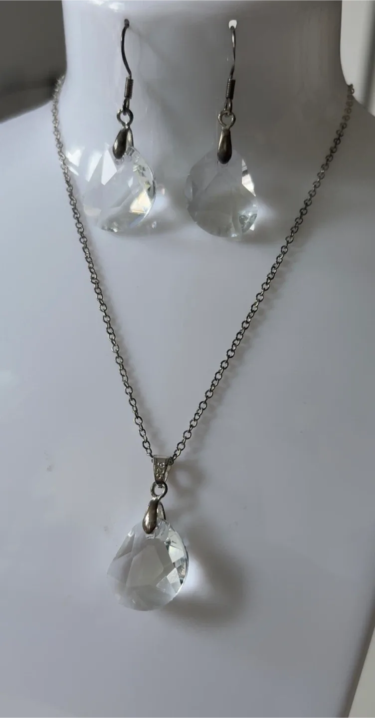 Stunning Crystal Necklace and Earring Set! image indicator(2)